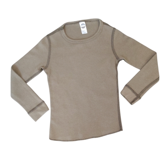 American Apparel kids t-shirt lot boys 4T red grey olive long sleeve 3 pc unisex - Picture 3 of 7